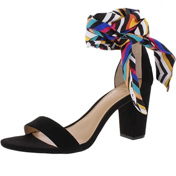 INC International Concepts Shoes - I.N.C. International Concepts Kanata Heels with Colorful Scarf Accent - 7
